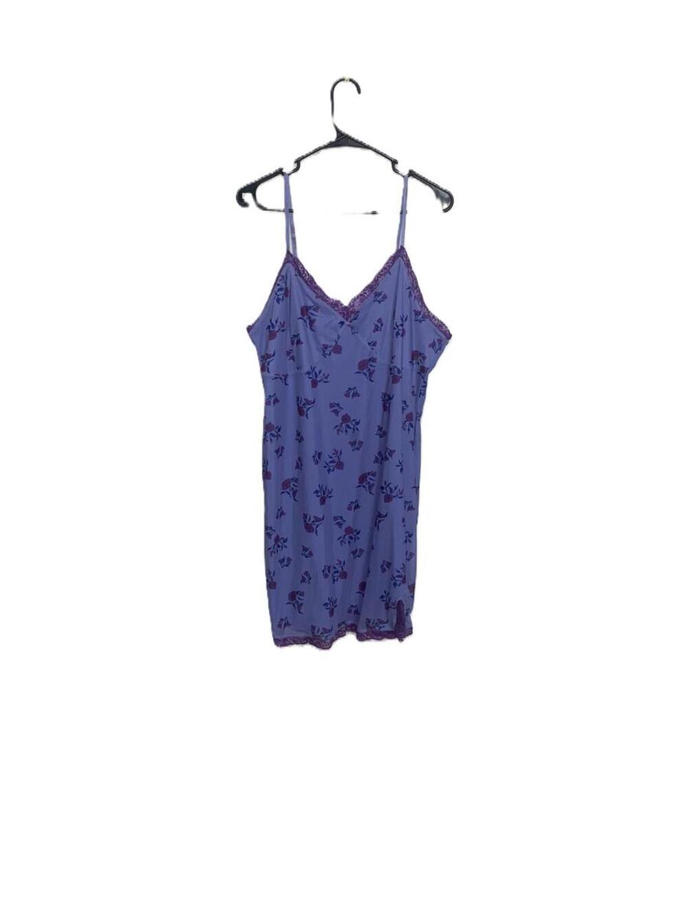 Wild Fable Purple Floral Lace Trim Slip Dress Y2K Coquette XXL Cute